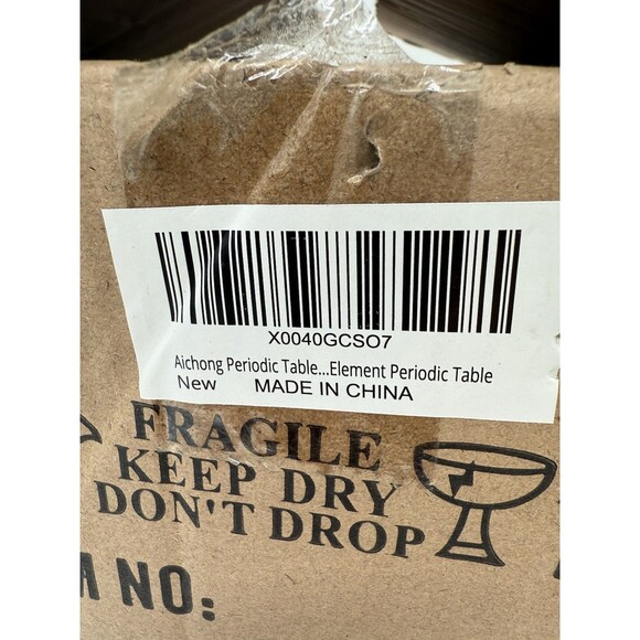 Periodic Table LED Desk Lamp w 83 Real Elements in Acrylic Display Black - Picture 8 of 10